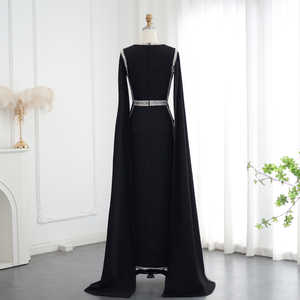 Jancember LSZ487 <b>Vintage</b> Dubai Evening Party <b>Prom</b> Cape Sleeve <b>Dresses</b> for Women - Product Image 3