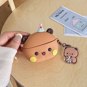 เคสซิลิโคนลายการ์ตูนหมีบ็อบสำหรับ Apple Airpods 4 Pro 2 3  ฝาครอบหูฟังยางรูปแพนด้า บูบู น่ารัก ป้องกันการกระแทก - Product Image 6