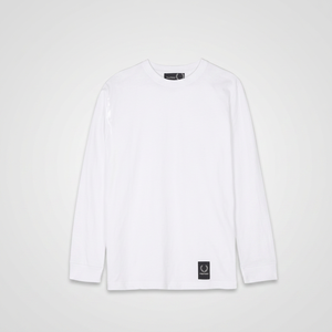 Camiseta de Manga Larga para Hombre X RAF Simons con Detalle de Cinta Blanca [SM4105] 100% Algodón Jersey Ligero con Ribete en Contraste - Product Image 3