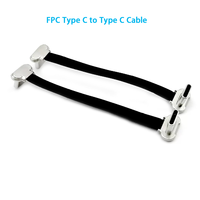 Câble plat USB C FPC personnalisé en usine, câble USB 2.0 Type C double à angle de 90 degrés