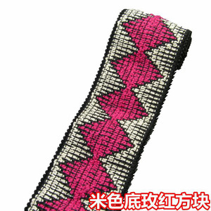 Deepeel EL006 7cm vêtements accessoires de couture ceinture décorative <span class=keywords><strong>dentelle</strong></span> Jacquard sangle multicolore bande élastique - Product Image 4