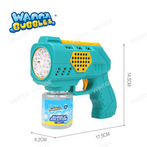 مسدس فقاعات بلاستيكي أوتوماتيكي مضيء للجنسين بالجملة، مناسب للأنشطة الخارجية وحفلات الصيف وعيد الفصح وأعياد الميلاد، مع محلول فقاعات 80 مل - Product Image 4