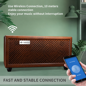 Admirer Natural Wooden Home Stereo Speaker 100W High Power Audio Wireless With <b>USB</b> for PC Wooden Speaker Admirer Home - Product Image 4