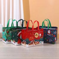 Sac de courses personnalisé en tissu non tissé PVC biodégradable et recyclable de 0,6 mm d'épaisseur, simple face, pour l'épicerie, Noël, l'artisanat et l'utilisation avec du papier