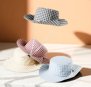 Chapeau Bob Personnalisé Imprimé Intégral Anti-UV Designer, Casquette <span class=keywords><strong>de</strong></span> <span class=keywords><strong>Pêcheur</strong></span> en Coton à Carreaux avec Cordon <span class=keywords><strong>de</strong></span> Serrage - Product Image 1