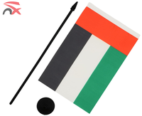 Drapeau de cadeau promotionnel en gros Émirats arabes unis Émirats arabes unis drapeau de table drapeau de bureau avec base et mât