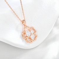 Ensemble de bijoux pour femmes brésiliennes à la mode, feuilles en forme de cœur, argent sterling 925, trèfle à quatre feuilles, boucles d'oreilles, collier