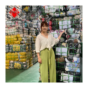 Zagumi <span class=keywords><strong>King</strong></span> Bale กางเกงขาสั้นมีซิปสำหรับสตรีผ้าฝ้ายมัดเป็นก้อนจากเกาหลีเสื้อผ้ามือสองเสื้อผ้ามือสอง1St เลือกได้ - Product Image 1
