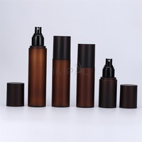 Flacon pulvérisateur en ambre givré, 30 ml, avec pompe à brouillard fin, pour voyage