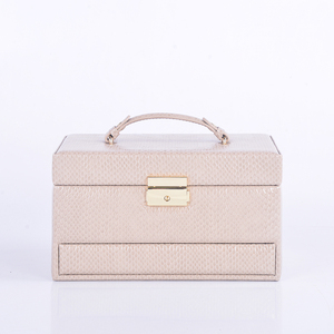 snake PU leather luxury jewelry box jewelry organiser with drawer for women