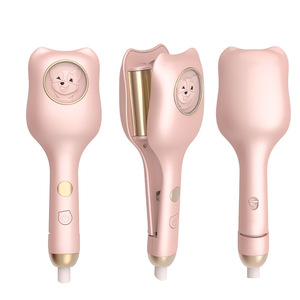 Fer à boucler triple barillet électrique avec écran LED, réglages de chaleur ajustables pour cheveux secs, style vague d'eau - Product Image 5