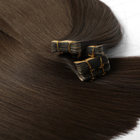 Extensions de cheveux humains à bandes adhésives invisibles Remy double drawn, vente en gros d'usine, 40 pièces/paquet, extensions lisses à bandes adhésives