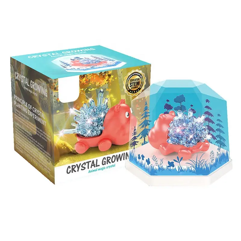 Il più nuovo STEM toy animal crystal planting growing magic crystal giocattoli educativi fatti a mano fai da te kit di esperimenti scientifici per bambini