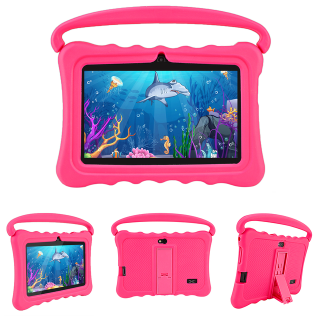 Educational Tablet Cheapest 7inch Kids Tablet IPS 2GB 32GB Android12 Tablets Parental Control Christmas Gift with Silicon case