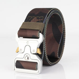 เข็มขัดไนลอนยุทธวิธี4.5ซม. สไตล์ทหารสายพานผ้าโพลีเอสเตอร์ทอแบบลำลองสำหรับใช้ในชีวิตประจำวันพร้อมโลโก้แบบกำหนดเองสำหรับการฝึกซ้อม CS - Product Image 4