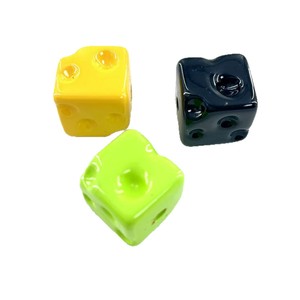 Acrylic Cheese Square <b>Beads</b> 14.5Mm Perforated For Bracelet Making DIY Accessories Random Color Mixing - Product Image 2