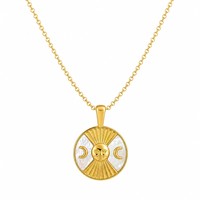 Collier en acier inoxydable plaqué or 18 carats, prêt à être expédié, résistant au ternissement, étanche, bijoux minimalistes