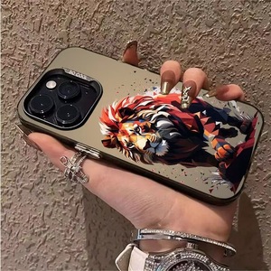 Nouvelle coque de téléphone PC inspirée du <span class=keywords><strong>lion</strong></span> pour modèles 16/15/14/17 Pro, design premium, antichoc, styles européens et américains - Product Image 2