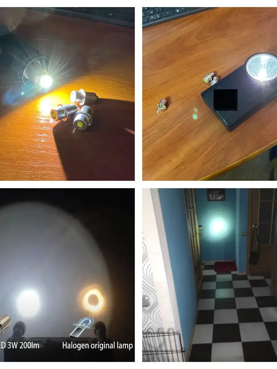 Lampadina LED Ricambio Per Torcia Focus P13.5S, 3W, 3-6V DC, 200-220 Lumen