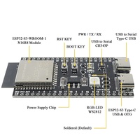 Hot ESP32 S3 papan pengembangan dengan Kit adaptor ekspansi 2.4G Wifi BT modul ESP32-S3-WROOM-1 N8R2 N16R8 44Pin ESP32-S3 tipe-c