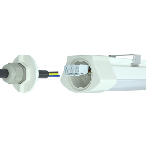 Luminaire LED étanche IP66 pour usage commercial, luminaire tri-étanche, luminaire linéaire en plastique résistant aux intempéries, connectable, SAA CE - Product Image 5