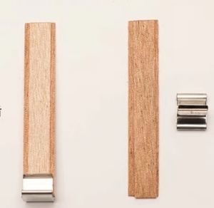 <span class=keywords><strong>Mèche</strong></span> en Bois de Haute Qualité pour <span class=keywords><strong>Bougie</strong></span> avec Base <span class=keywords><strong>à</strong></span> Clip, Combustion de Cire de Soja Sans Fumée, Son Crépitant, pour Fabrication de Bougies - Product Image 3