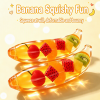 Jouet anti-stress créatif en forme de banane à pincer, simulation de fruit, Vaseline