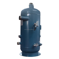 Pièces détachées de réfrigération : Réservoir récepteur de liquide pour unités de condensation, réservoir sous pression et pompe, construction en acier/titane