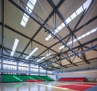 Stade de compétition sportive extérieur à grande surface ouverte avec structure en acier galvanisé à assemblage rapide