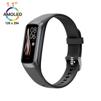 Montre connectée avec écran AMOLED de 1,1 pouce, suivi du sommeil, étanchéité IP67, cadrans personnalisables, 25 modes sportifs, compteur de pas, montre connectée fitness