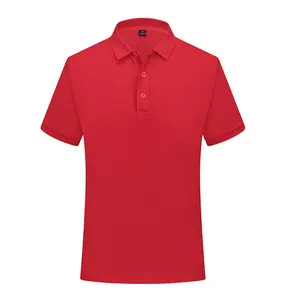 100% Katoen 3d Bedrukt Zwaar Gewicht Effen Kleur Uniform Golfpoloshirt Voor Heren Poloshirts Heren Polo