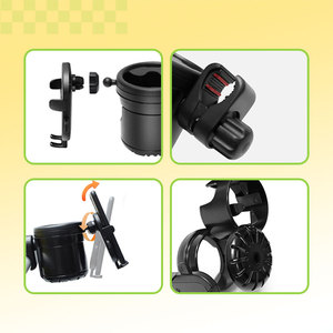Anjuny 3-en-1 personalizado <span class=keywords><strong>Universal</strong></span> cochecito portavasos soporte de teléfono para bebé para las necesidades de los padres - Product Image 6