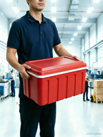 70L-3+3 Spritzgegossener Isolierbehälter RL-70L, 50% Leichter als Rotationsgeformt, Langlebige PP-Thermobox für Catering-Transport