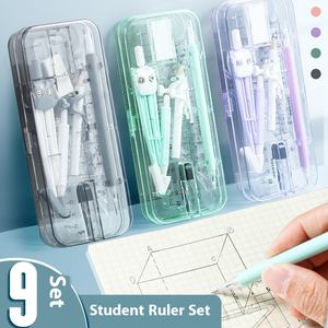 Papelería plástico dibujo multifuncional calibre Circular matemáticas brújula Escuela Primaria regla conjunto para estudiante - Product Image 4