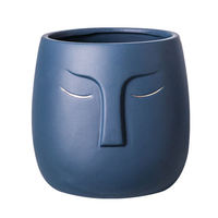 Pot de fleurs en céramique mate sur mesure, design minimaliste en relief, couleur personnalisée, support pour plantes succulentes d'intérieur, OEM ODM