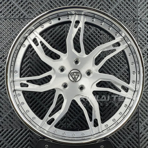 ล้ออัลลอยด์อะลูมิเนียม XINLAI แบบฟอร์จโครเมียมลายเกลียว ขนาด 18-21 นิ้ว 5X112/5X120 น้ำหนักเบา ดีไซน์เว้าสองชิ้น - Product Image 5