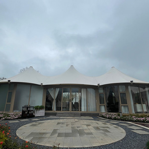 Carpa Redonda de Cristal para Eventos, Gazebo de Membrana Blanca Impermeable, Construcción Modular de Aleación de Aluminio para las Cuatro Estaciones - Product Image 2