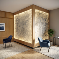 Silber-Galaxie Transluzente Naturstein-Verblendplatte Bodenfliese mit Glitzereffekt Hinterleuchtete Innenwände und Decken Luxusausführung