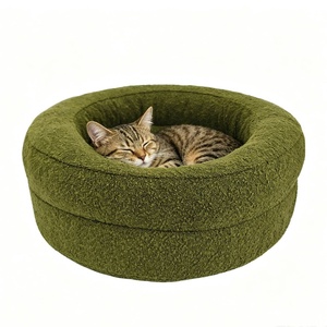 Canapé-lit <span class=keywords><strong>orthopédique</strong></span> de luxe en polaire Teddy pour animaux de compagnie (chiens et chats) avec rebord surélevé, antidérapant, pour la sieste et le repos – Vente en gros de produits de décoration intérieure haut de gamme - Product Image 2