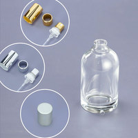 Flacon de parfum vide en verre transparent de luxe rond personnalisé, vaporisateur de brouillard, 5 ml, 10 ml, 20 ml, 30 ml, 50 ml, 100 ml, vente en gros