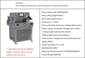 500V9 <b>Paper</b> <b>Cutting</b> <b>Machine</b> 500mm Automatic Program <b>Paper</b> Cutter With Infrared Touchscreen Operation Size <b>Paper</b> <b>Cutting</b> Machi - Product Image 6