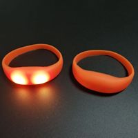 Bracelet lumineux LED en silicone étanche style nautique, cadeau promotionnel, commande vocale, concert musical YJEL0030