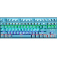 Clavier mécanique réel 87 touches, interrupteurs bleus, remplaçables à chaud avec extracteur d'interrupteurs et interrupteurs supplémentaires pour le gaming, l'e-sport et le bureau