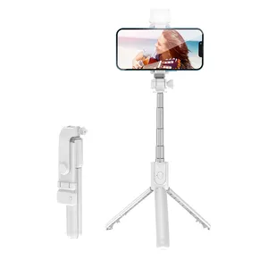 Suporte de tripé para celular em metal ABS com controle remoto 360 rotação flexível bastão para selfie