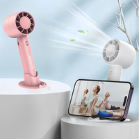Ventilador Portátil Promocional Recargable con Soporte para Teléfono Móvil, Regalos Publicitarios Empresariales, Ventilador de Mano Pequeño