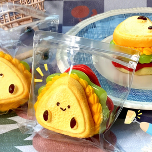 Jouet de décompression sensoriel Super Épais en forme de sandwich, hamburger ou pain grillé, à étages, pour bébé - Product Image 1
