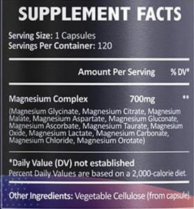 Expédition rapide OEM/ODM Complexe de magnésium 12-en-1 12 types de magnésium actifs 700 mg par portion 120 capsules - Product Image 2