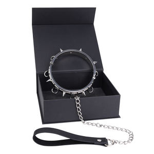 Adulte fétiche Cosplay collier nœud papillon métal cloche PU cuir collier esclave Bondage SM produits de sexe - Product Image 3