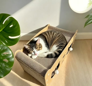 Extra Large Multi functional <b>Cat</b> House Scratcher Wear Resistant Low Dust All Season <b>Cat</b> Villa Sofa Bed - Product Image 5