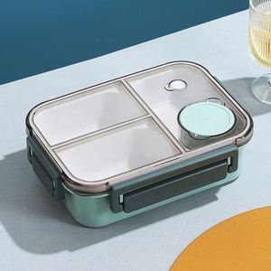Student Microwaveable <b>Lunch</b> <b>Box</b> Office Worker Sealed <b>Compartment</b> Bento <b>Box</b> Cafeteria Meal Container - Product Image 3